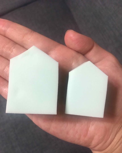 メイクアップスポンジ バリューパック ハウス型 14個/DAISO/パフ・スポンジを使ったクチコミ(2枚目)