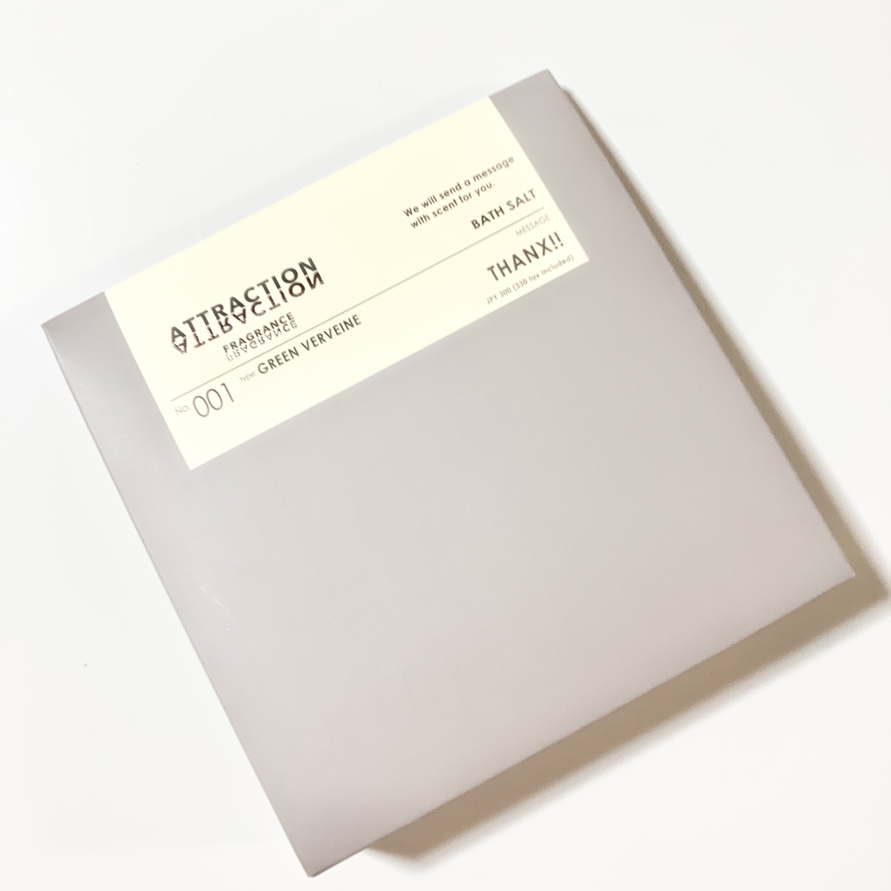 ATTRACTION FRAGRANCE BATH SALT グリーンヴァーヴェナ/3COINS/無機塩系入浴剤を使ったクチコミ（1枚目）