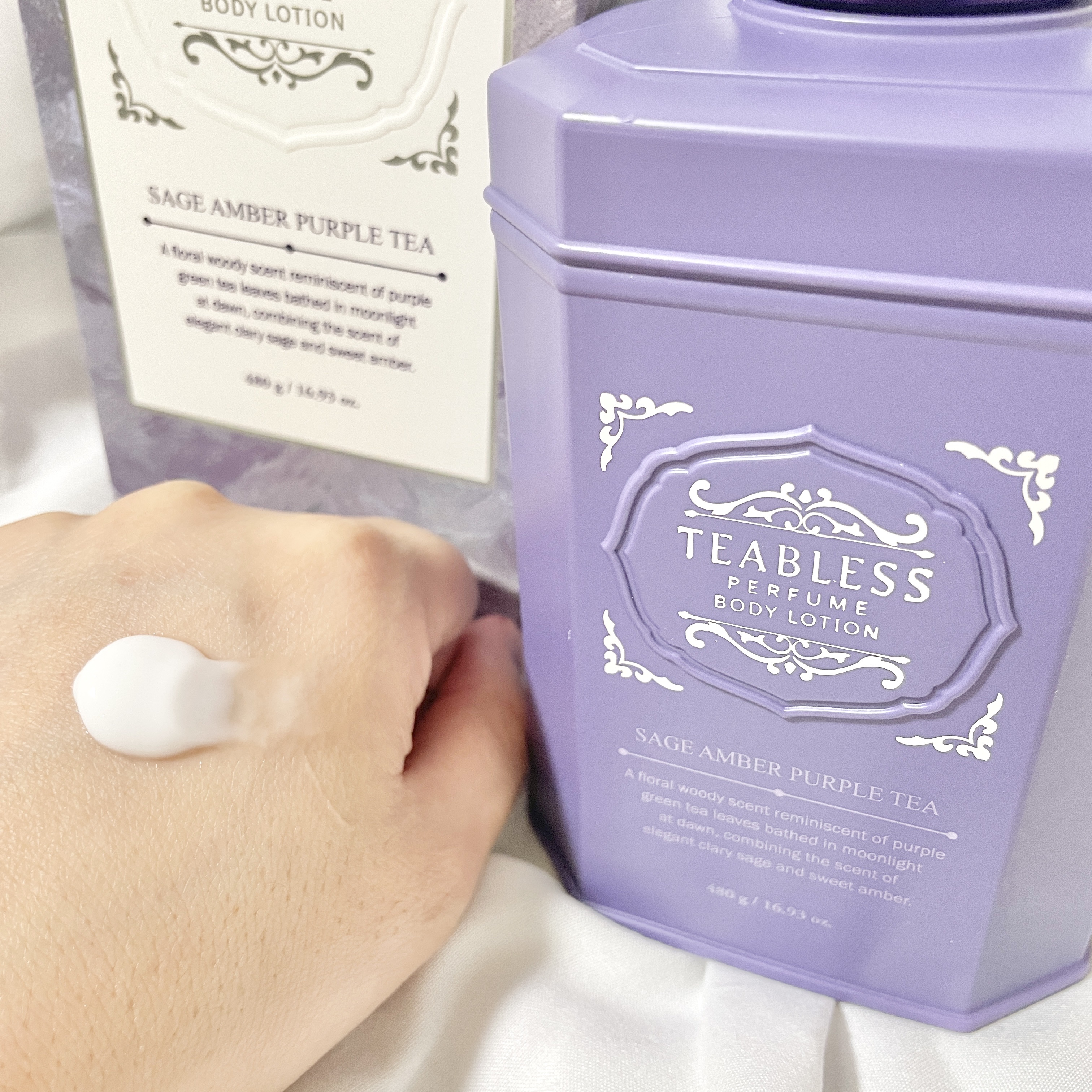 パフュームボディローション セイジアンバーパープルティー/TEABLESS/ボディローションを使ったクチコミ（3枚目）