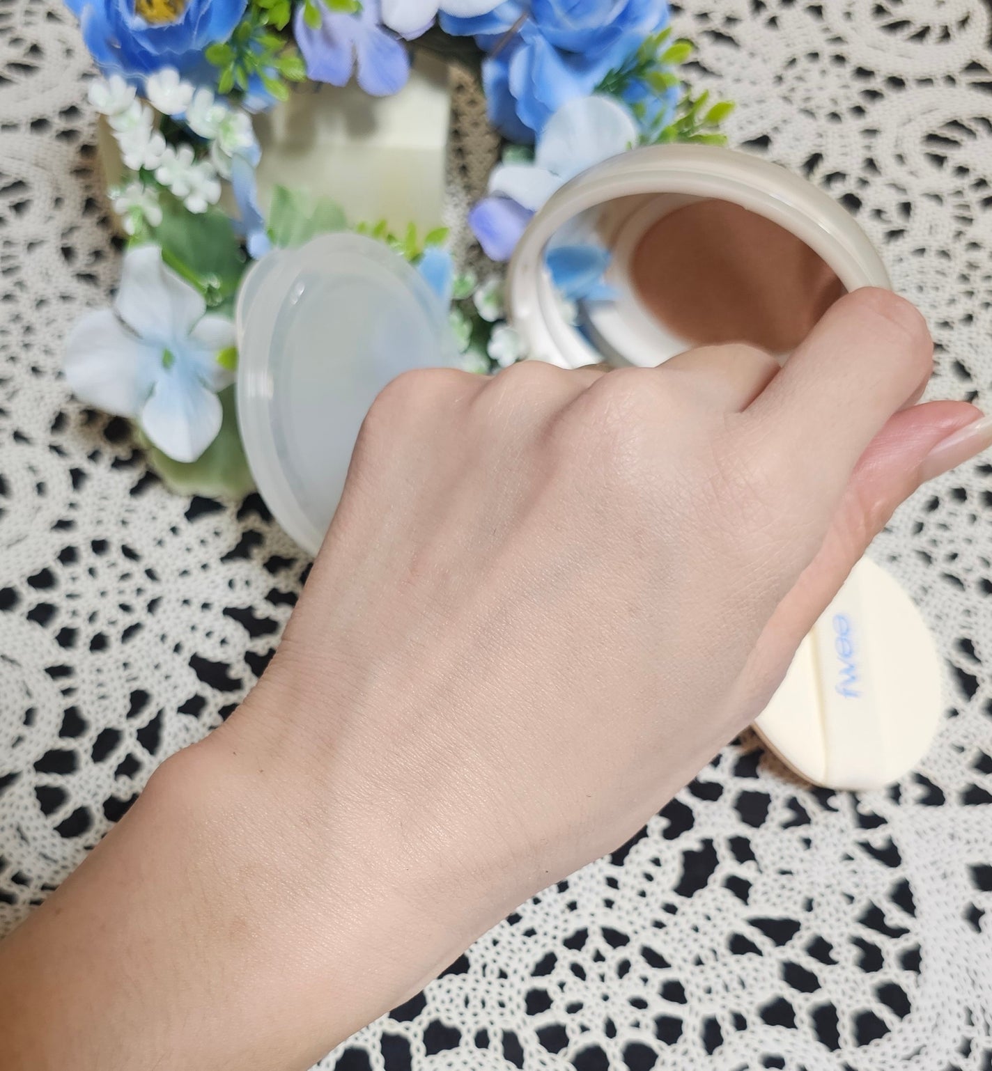 フィー クッションエッグフィットカバー/fwee/クッションファンデーションを使ったクチコミ(5枚目)