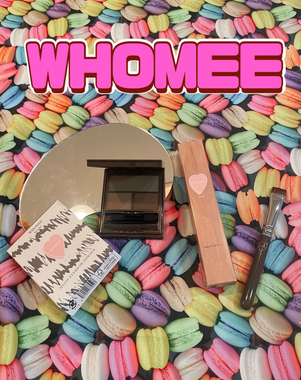 WHOMEE 平行眉ブラシ　熊野筆のクチコミ「WHOMEEの

新作使ったよ😆😆

マルチアイブロウパウダーと平行眉ブラシのセット
【マルチ.....」（1枚目）