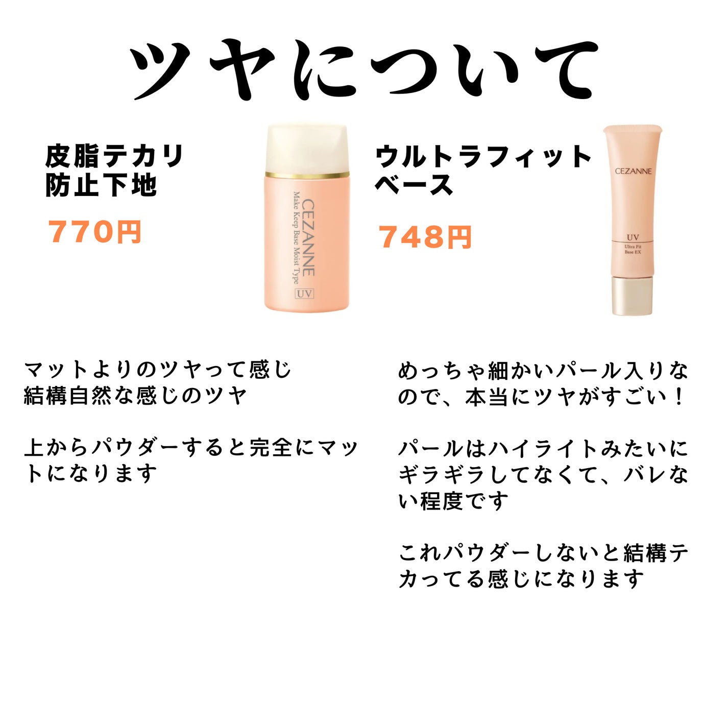 皮脂テカリ防止下地/CEZANNE/化粧下地を使ったクチコミ(8枚目)