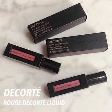 ルージュ デコルテ リキッド 18 dried flower（Foggy rouge）/DECORTÉ/口紅を使ったクチコミ（3枚目）