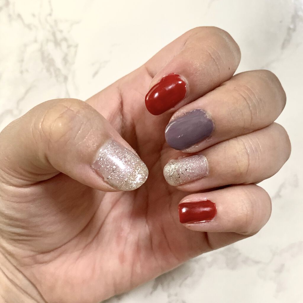 ジェルネイル（ライト対応）/セリア/ジェルネイルを使ったクチコミ（3枚目）