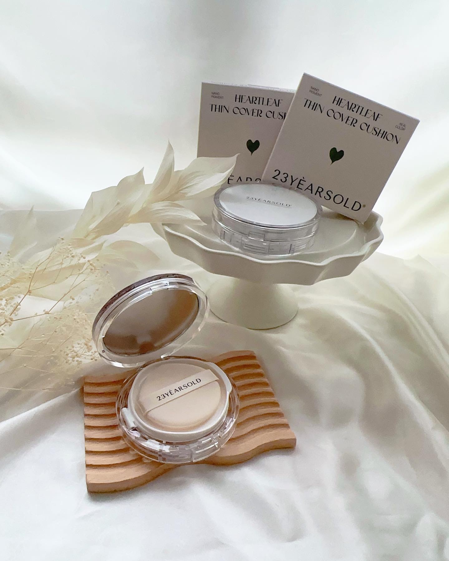 ハートリーフシーンカバークッション/23years old/クッションファンデーションを使ったクチコミ（2枚目）