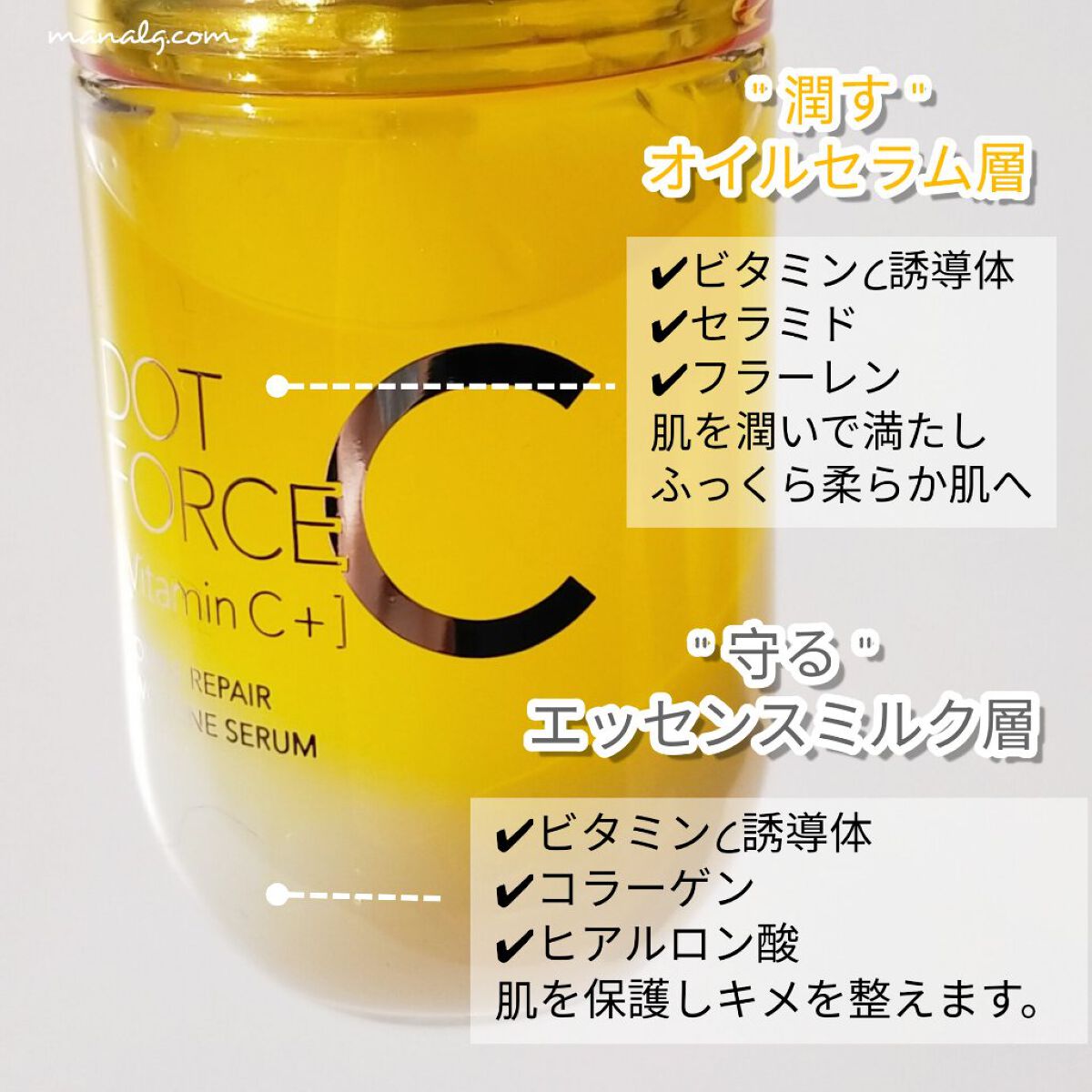 ダブルリペア ツートン セラム/ドットフォース/美容液を使ったクチコミ（2枚目）