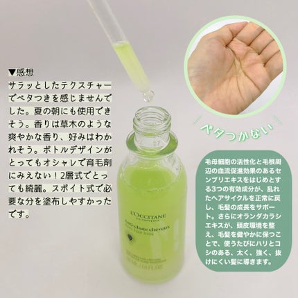 薬用 メディカル アンチヘアロスセラム/L'OCCITANE/頭皮ローションを使ったクチコミ(3枚目)