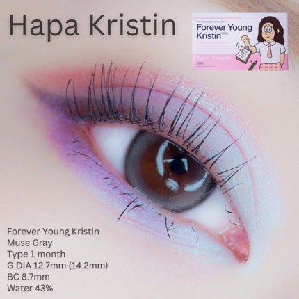 フォーエバーヤングクリスティン/Hapa kristin/1ヶ月(1MONTH)カラコンを使ったクチコミ(1枚目)