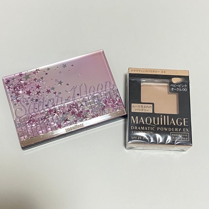 ドラマティックパウダリー&コンパクトケース 限定デザインセット SMⅡ オークル00/マキアージュ/パウダーファンデーションを使ったクチコミ(1枚目)