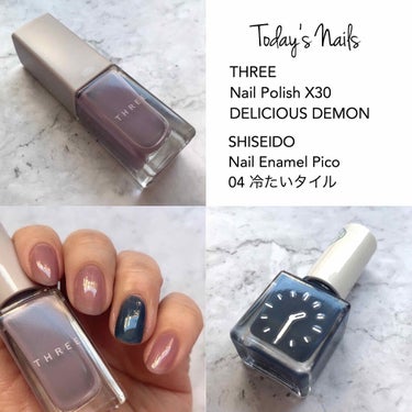 春の限定色で透明感ちゅるんネイル💗
#nailsbysaori

＊

#THREE
#ネイルポリッシュ
X30 #DELICIOUSDEMON

#SHISEIDO
#ネイルエナメルピコ 
04 #冷