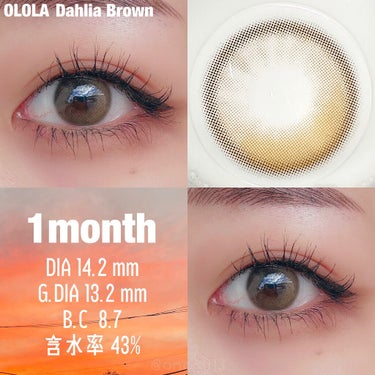 ダリアブラウンマンスリー (DAHLIA BROWN monthly)/OLOLA/１ヶ月（１MONTH）カラコンを使ったクチコミ（2枚目）