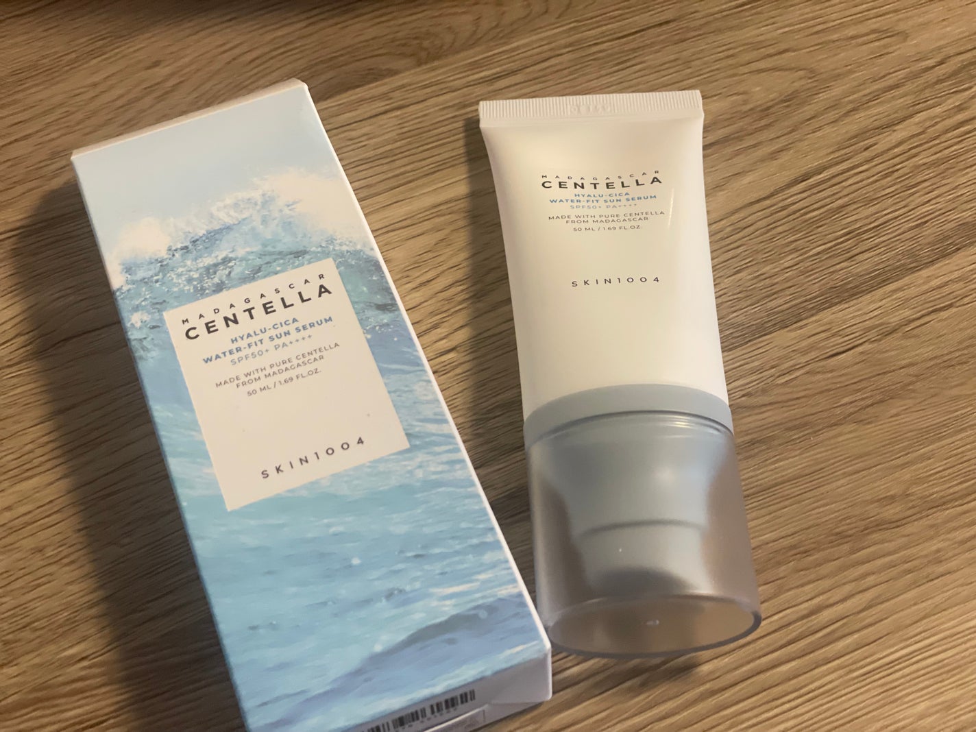 ヒアルーシカ ウォーターフィット サンセラム/SKIN1004/日焼け止めローションを使ったクチコミ(1枚目)