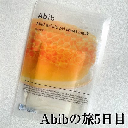 弱酸性pHシートマスク ハニーフィット/Abib /シートマスク・パックを使ったクチコミ(1枚目)