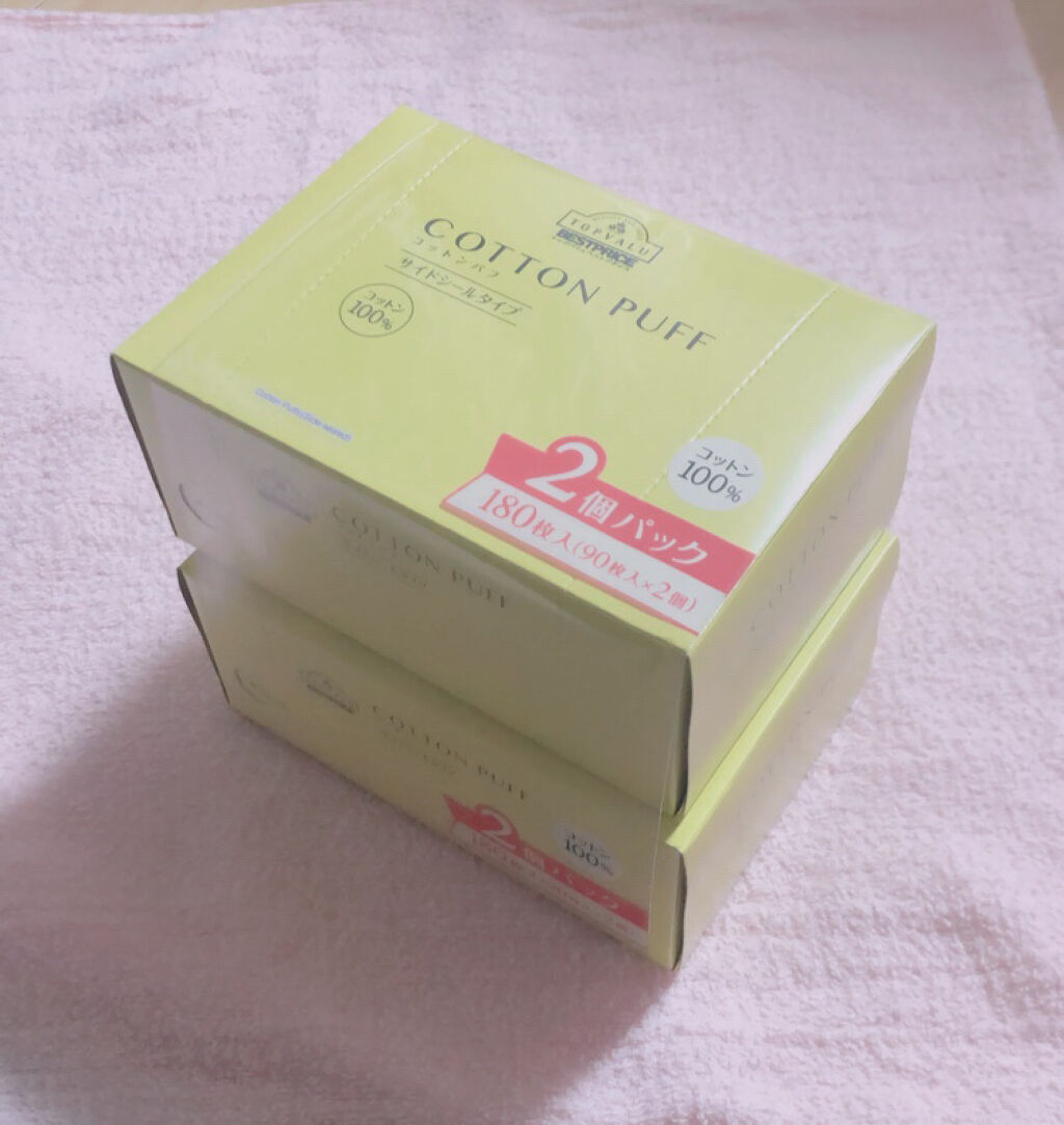 コットンパフ/トップバリュ ベストプライス/コットンを使ったクチコミ（1枚目）