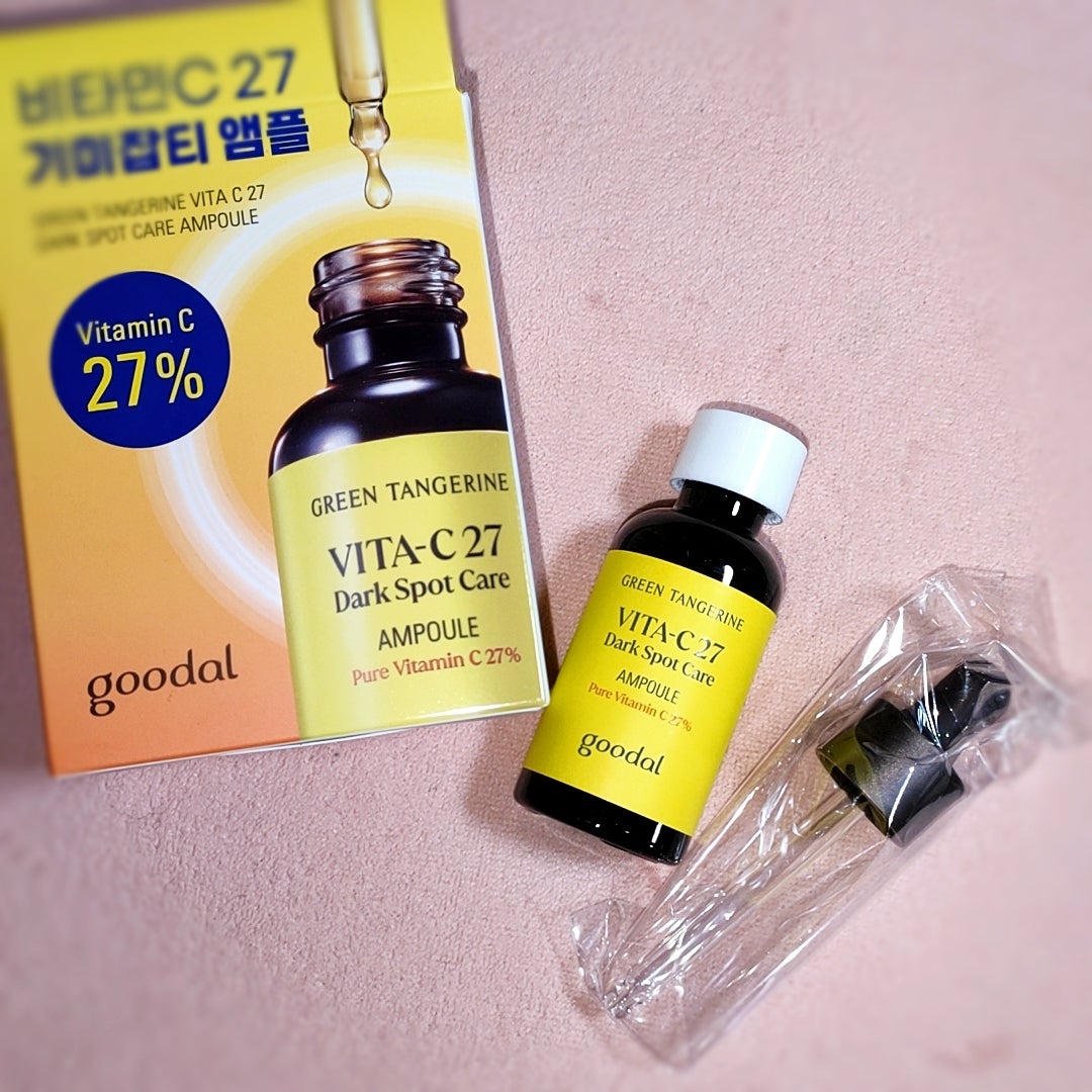 グリーンタンジェリンビタC27ダークスポットケアアンプル/goodal/美容液を使ったクチコミ(1枚目)