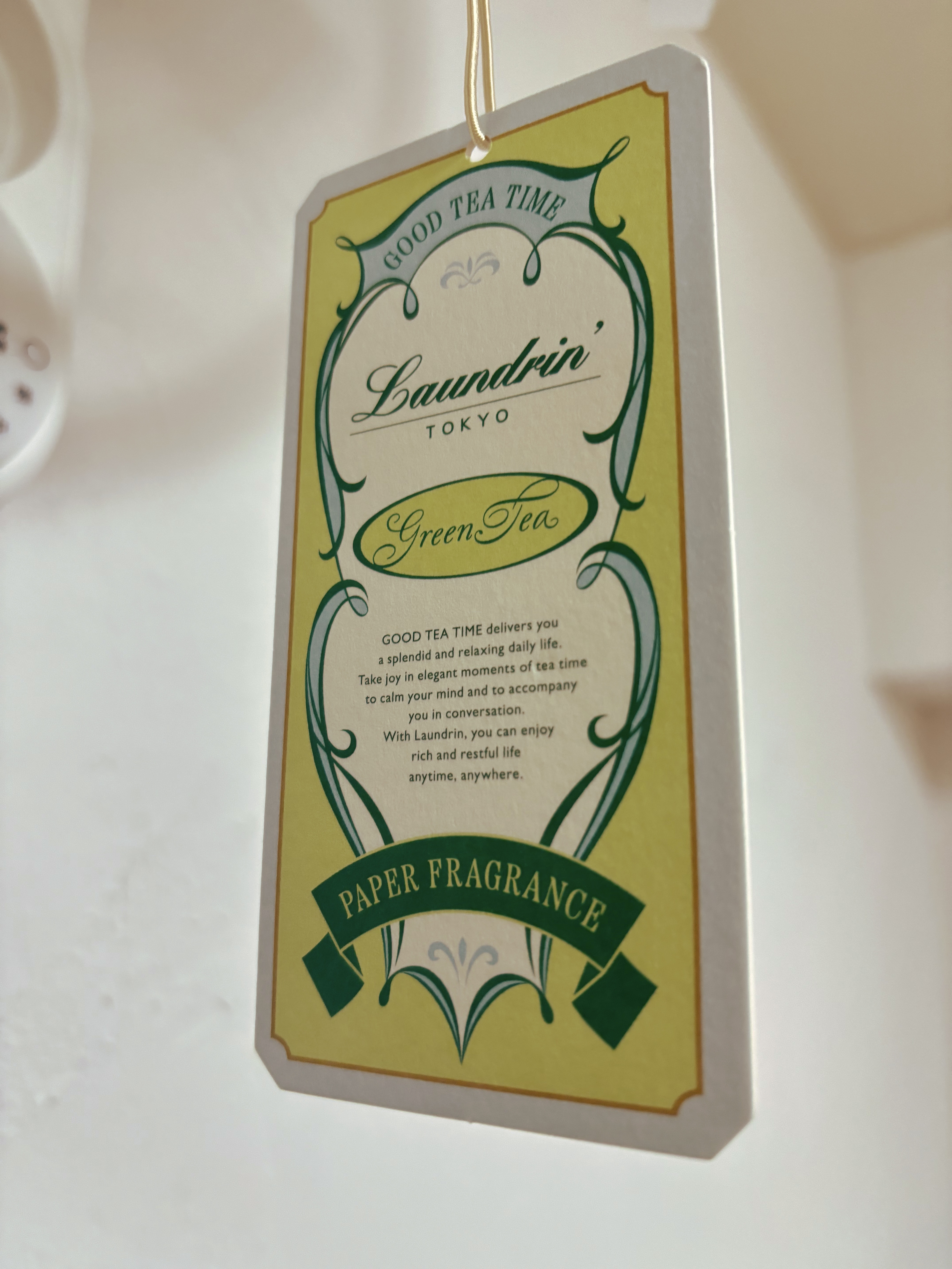 ペーパーフレグランス グリーンティーの香り/ランドリン/その他を使ったクチコミ（1枚目）