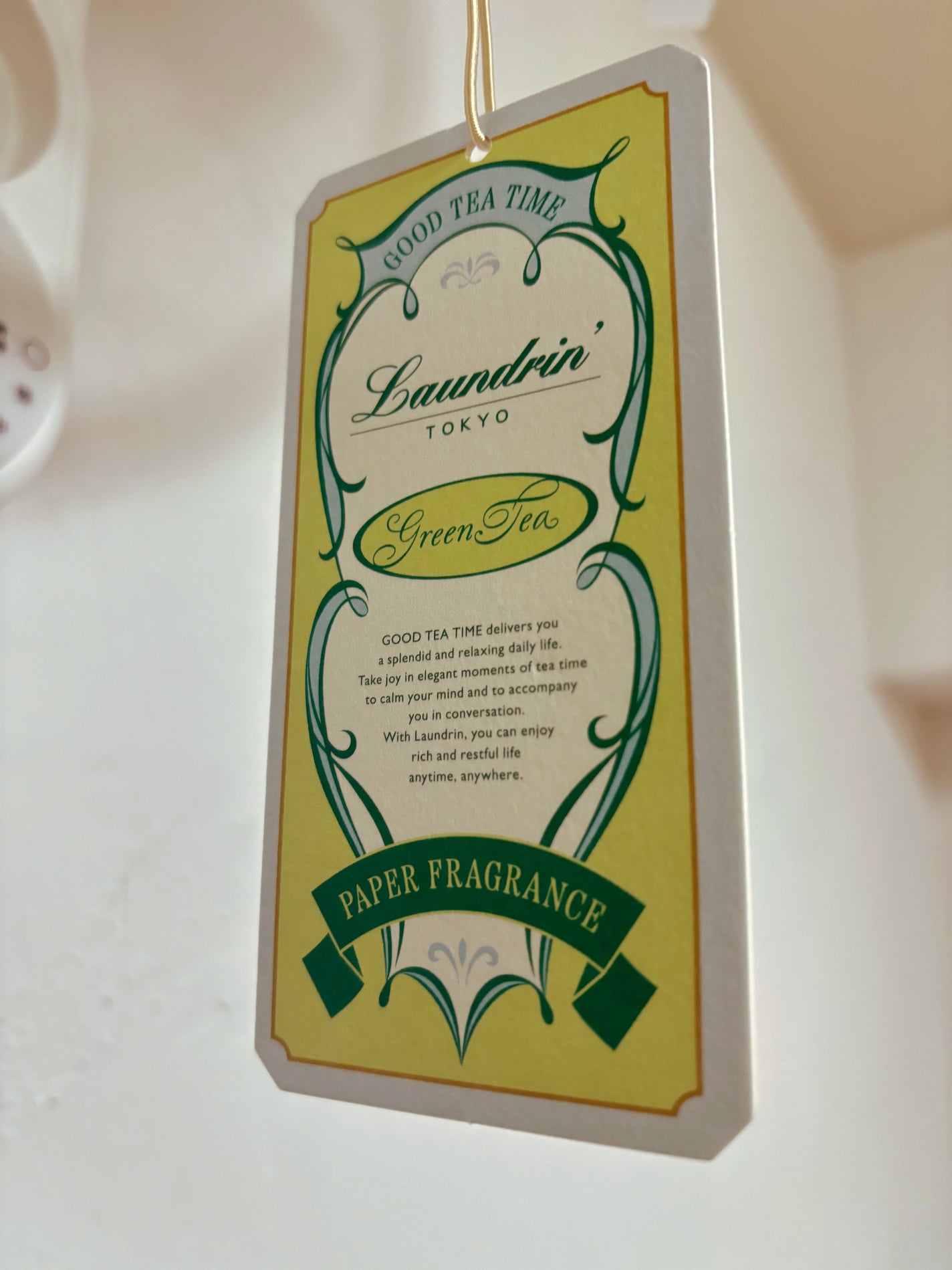 ペーパーフレグランス グリーンティーの香り/ランドリン/その他を使ったクチコミ(1枚目)