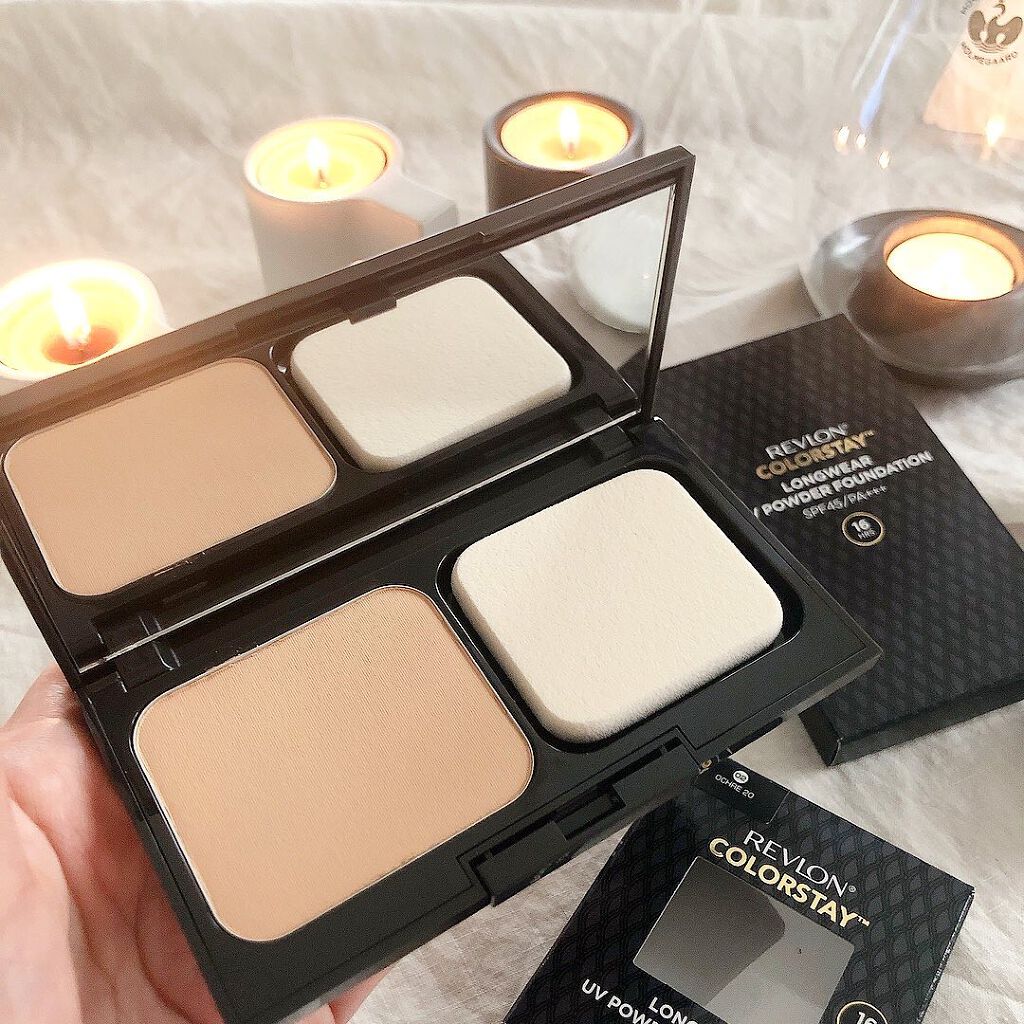  カラーステイ ロングウェア UV パウダー ファンデーション/REVLON/パウダーファンデーションを使ったクチコミ（2枚目）