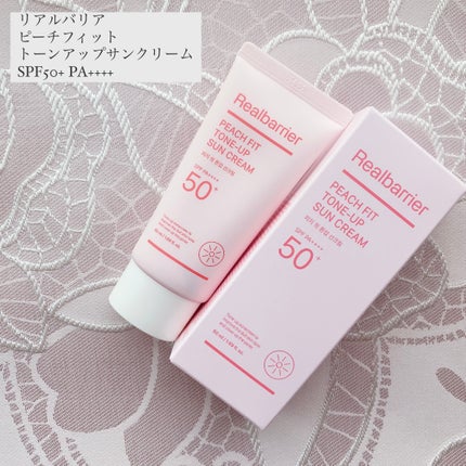ピーチフィットトーンアップ日焼け止め/Real Barrier/日焼け止めクリームを使ったクチコミ(1枚目)