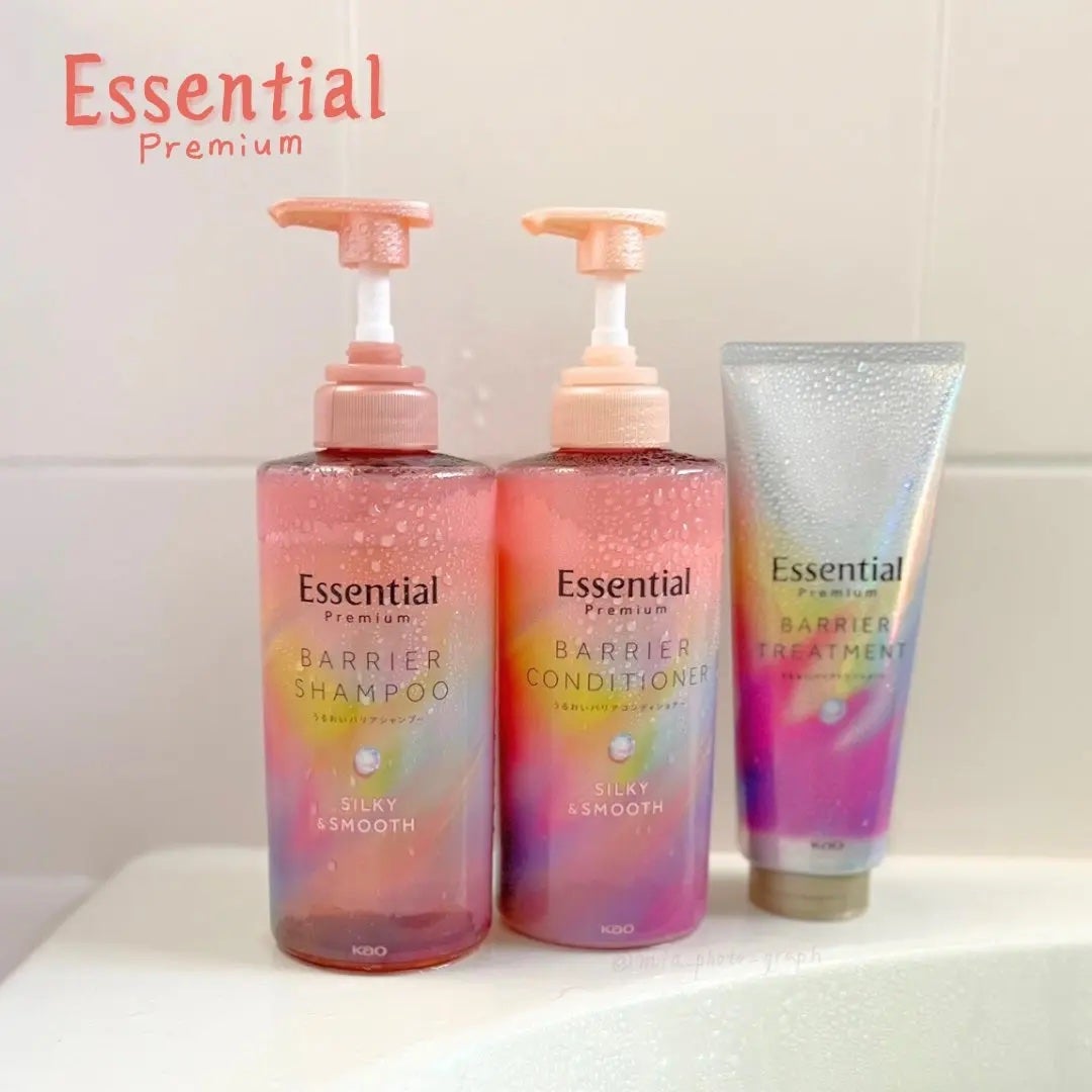 エッセンシャルプレミアム バリアシャンプー・コンディショナー シルキー&スムース/エッセンシャル/市販シャンプーを使ったクチコミ(1枚目)