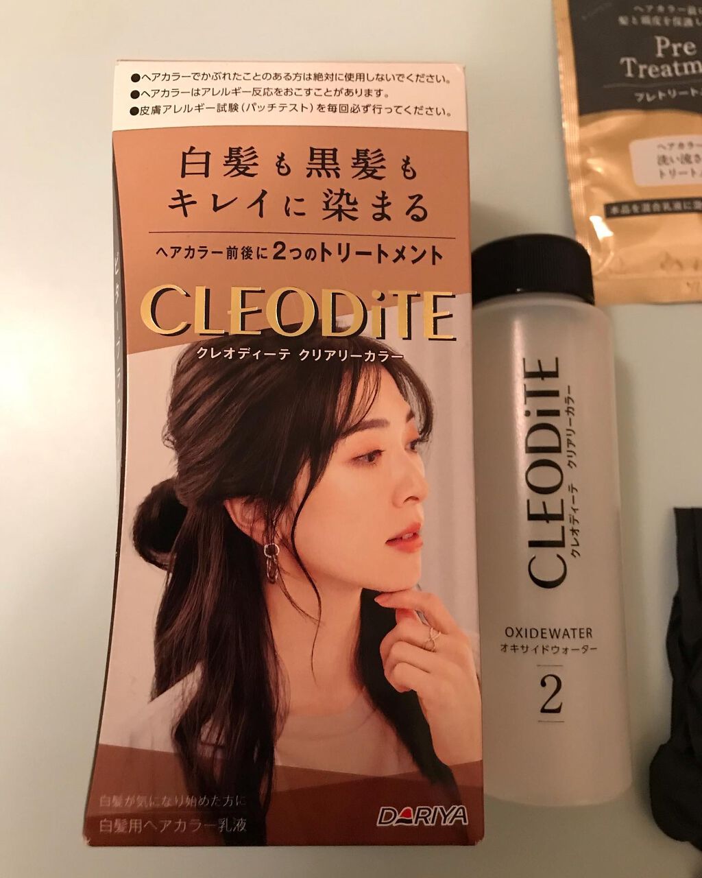 クリアリーカラー (白髪用) /クレオディーテ/ヘアカラーを使ったクチコミ（2枚目）