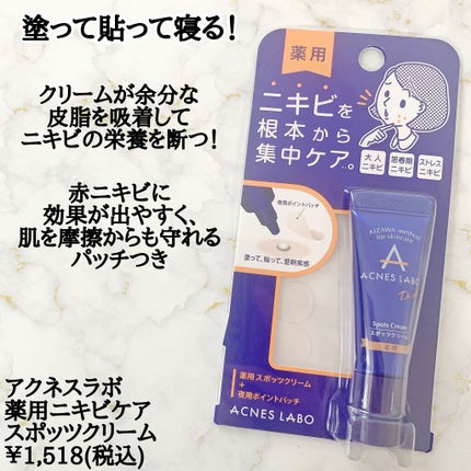 薬用ニキビケア スポッツクリーム/アクネスラボ/フェイスクリームを使ったクチコミ(2枚目)