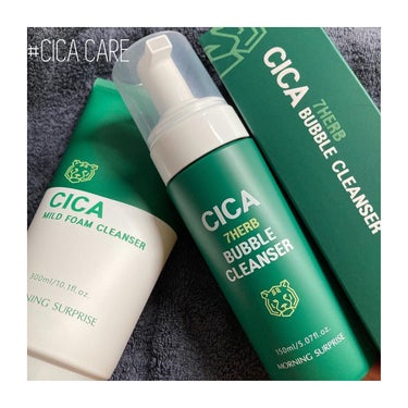 MORNING SURPRISE CICA 7HERB BUBBLE CLEANSERのクチコミ「𖤐´-

cos:mura  CICA series
MILD FOAM CLEANSER /.....」（1枚目）
