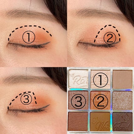 クォーツ 9色アイシャドウパレット(ドリームランドアイシャドウ)/ZEESEA/アイシャドウパレットを使ったクチコミ(3枚目)