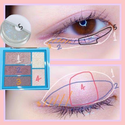 トリプルレシピアイズ/インテグレート/アイシャドウパレットを使ったクチコミ(2枚目)