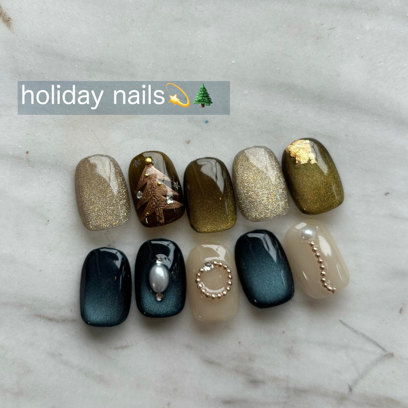 夏美🍉フォロバ on LIPS 「【そろそろ準備しよう🌲🫶🏻ホリデーネイルサンプル♩】あっという..」(1枚目)