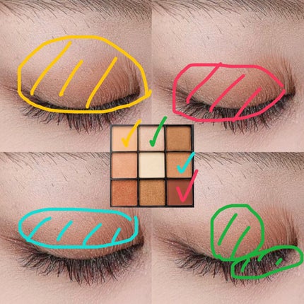 UR GLAM BLOOMING EYE COLOR PALETTE/U R GLAM/アイシャドウパレットを使ったクチコミ(2枚目)