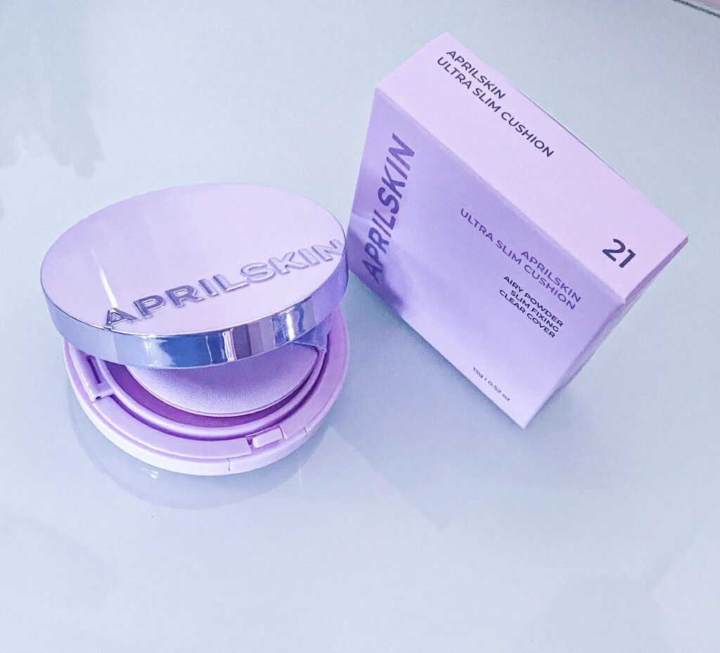 ウルトラスリムクッション＋レフィルセット 21号ライトベージュ/APRILSKIN/クッションファンデーションを使ったクチコミ（3枚目）