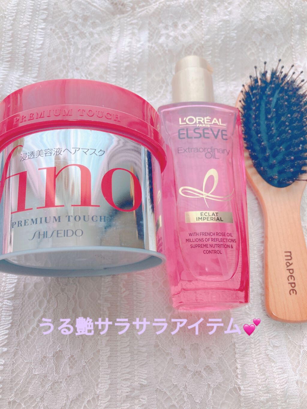 つやつや天然毛のミックスブラシ/マペペ/ヘアブラシを使ったクチコミ（2枚目）