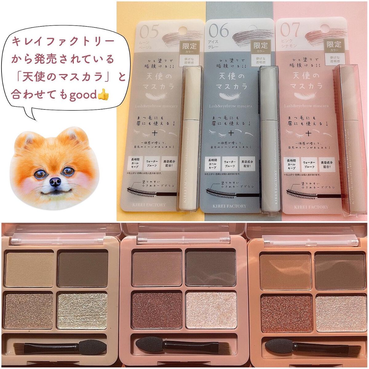 わんだふるアイカラー/KIREI FACTORY/アイシャドウパレットを使ったクチコミ(5枚目)