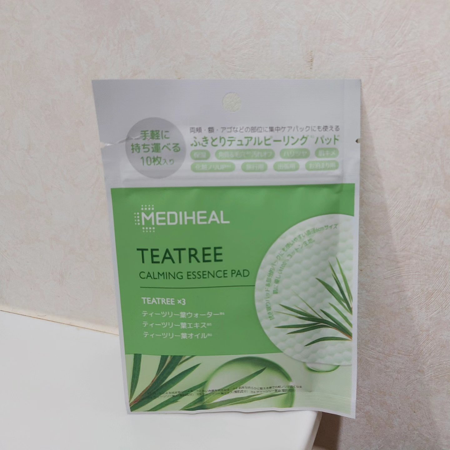 ティーツリーカーミングエッセンスパッド 10枚入り/MEDIHEAL/トナーパッドを使ったクチコミ（1枚目）