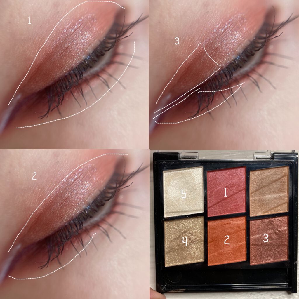 トーンディメンショナルパレット EX-1 レッドブラウン系/KATE/メイクアップキットを使ったクチコミ（2枚目）