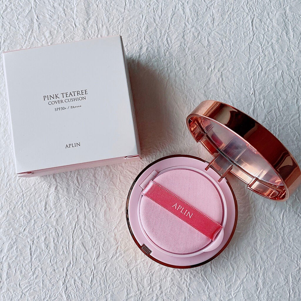 ピンクティーツリーカバークッション/APLIN/クッションファンデーションを使ったクチコミ(2枚目)