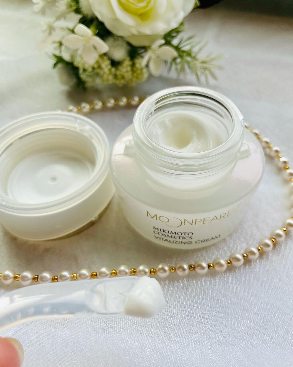 ムーンパール バイタライジングクリーム/ミキモト コスメティックス/フェイスクリームを使ったクチコミ（3枚目）