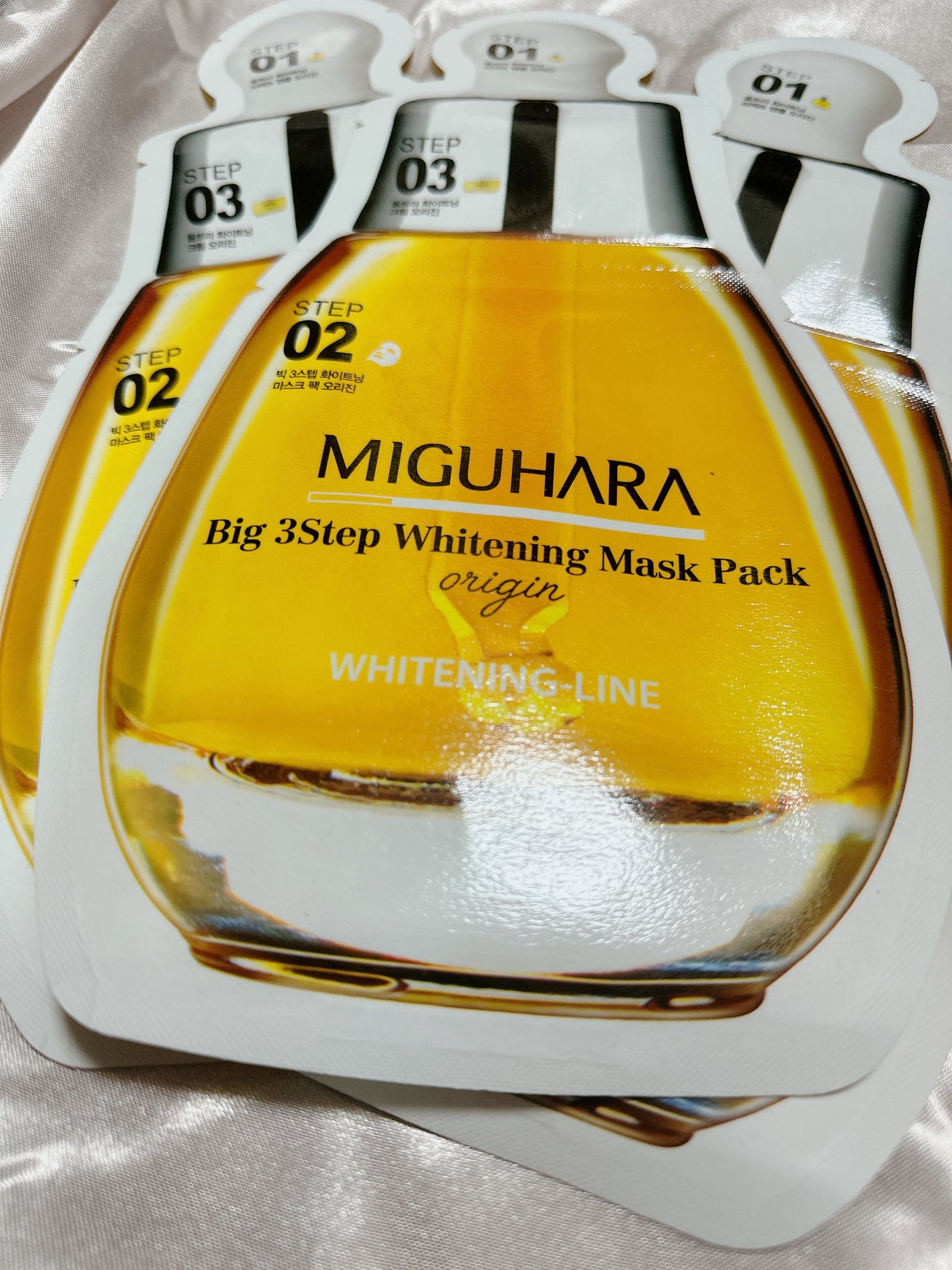 Big3 Step Whitening Mask Pack/MIGUHARA/シートマスク・パックを使ったクチコミ(4枚目)