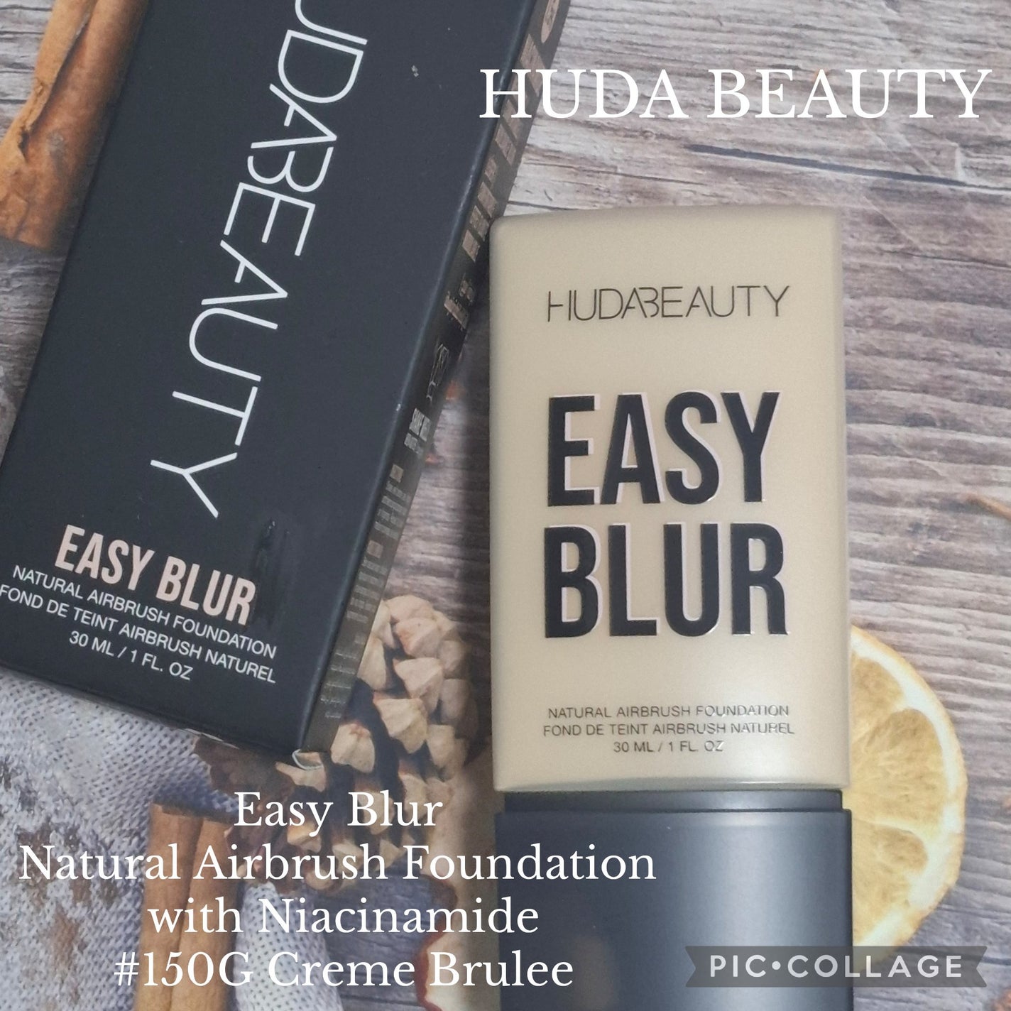 Huda Beauty Easy Blur リキッドファンデーション 試してみた】Easy Blur Natural Airbrush Foundation with