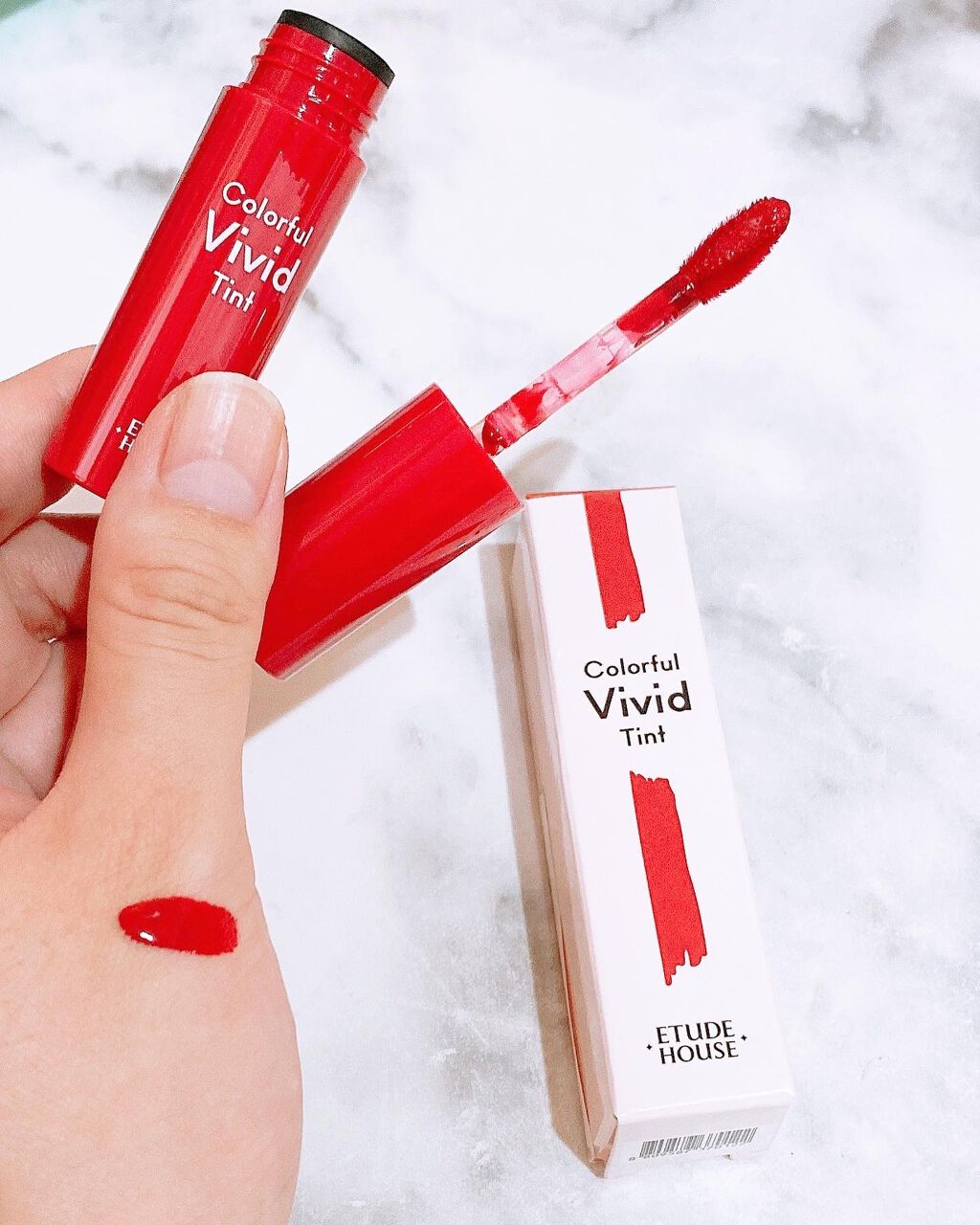 カラフルビビッドティント PK004 ラズベリーラプソディー/ETUDE/口紅を使ったクチコミ（1枚目）