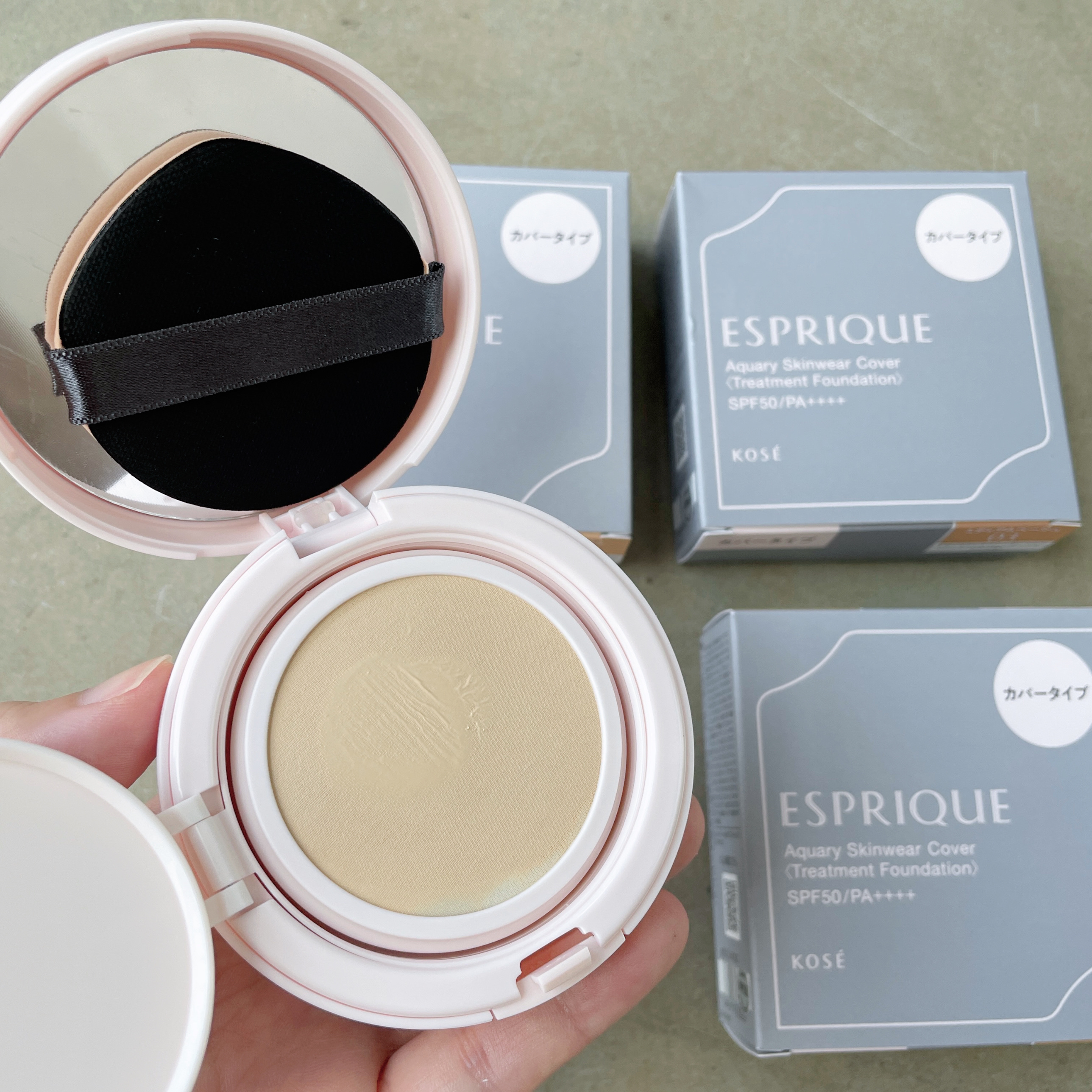 アクアリー スキンウェア カバー/ESPRIQUE/クッションファンデーションを使ったクチコミ（2枚目）