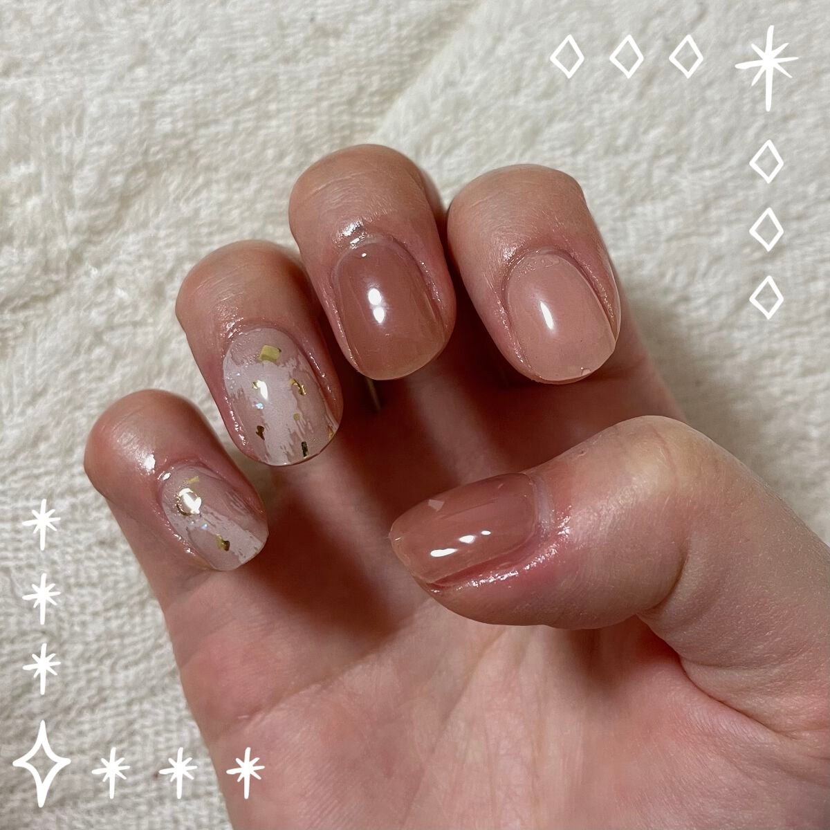 セミキュアジェルネイル(ハンド)/ohora/ネイルシールを使ったクチコミ(1枚目)