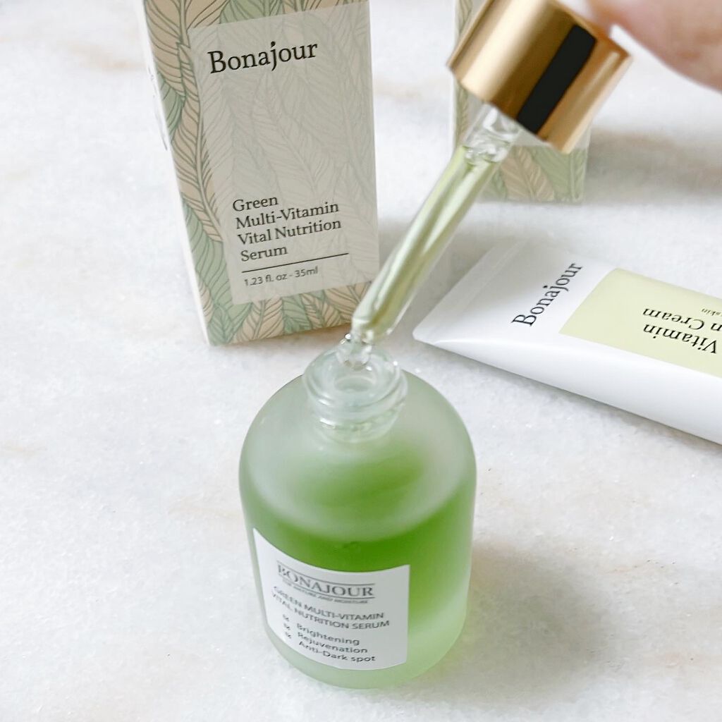 グリーンビタミンセラム/Bonajour/美容液を使ったクチコミ(2枚目)