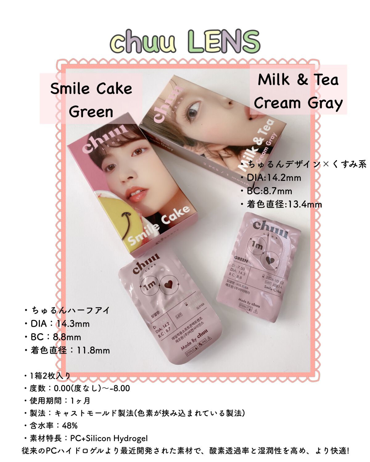 Smile Cake/chuu LENS/カラーコンタクトレンズを使ったクチコミ(2枚目)