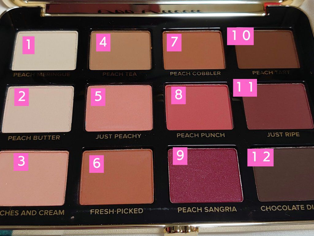 Too Faced ジャスト ピーチィ ベルベット マット アイシャドウ パレットのクチコミ「こんばんは☺️💖
今日は以前届いた際に投稿していた
toofacedの公式ラッキーバッグに入っ.....」（2枚目）