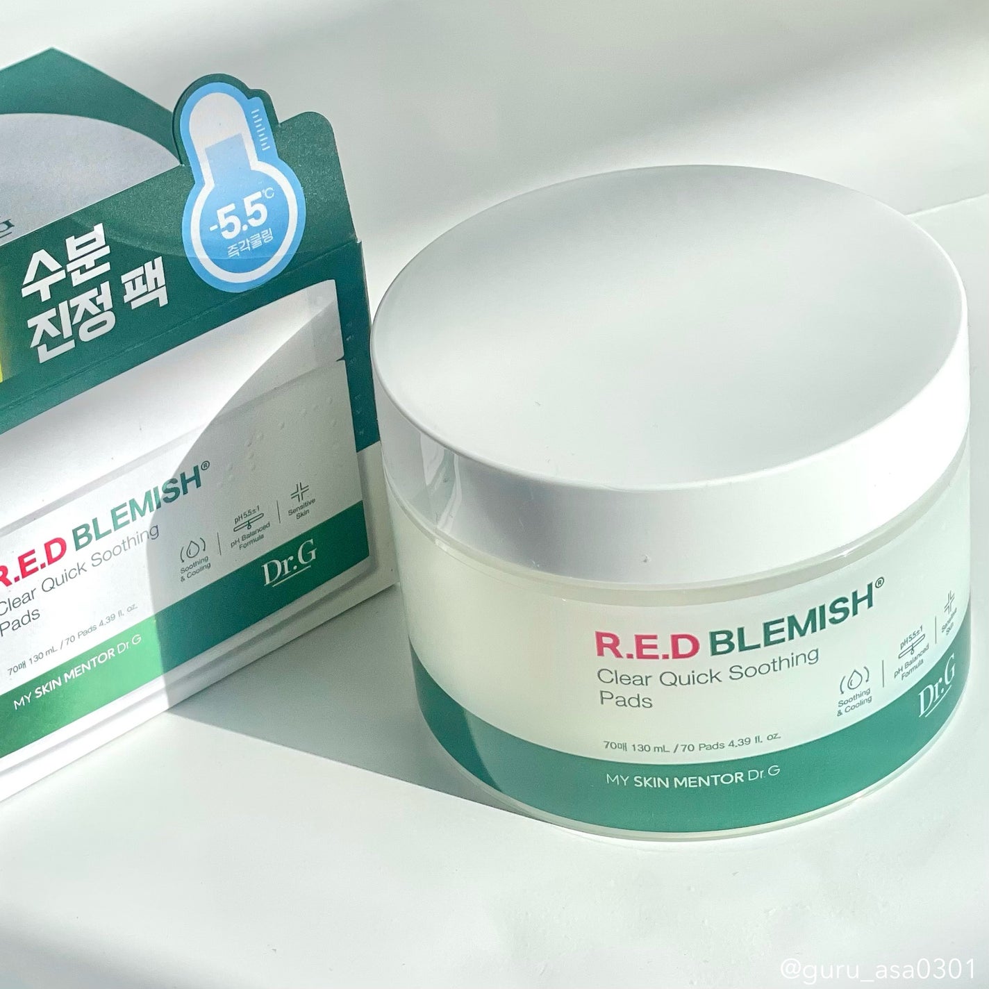 レッドブレミッシュクリアクイックスージングパック/Dr.G/拭き取り化粧水を使ったクチコミ(1枚目)