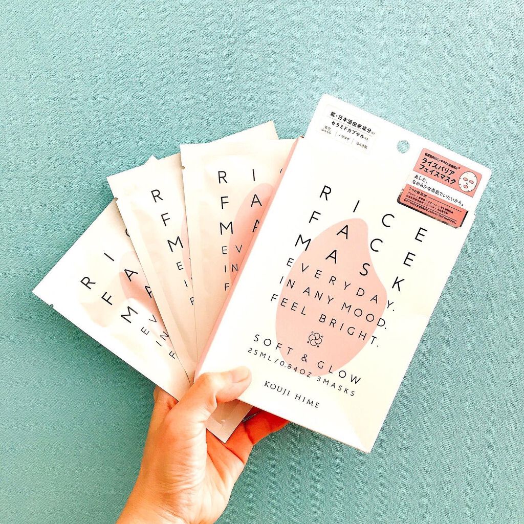 RICE FACE MASKライスバリアフェイスマスク SOFTGLOW/KOUJIHIME/シートマスク・パックを使ったクチコミ（1枚目）