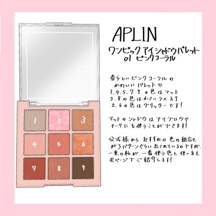 ワンピックアイシャドウパレット/APLIN/アイシャドウパレットを使ったクチコミ(2枚目)