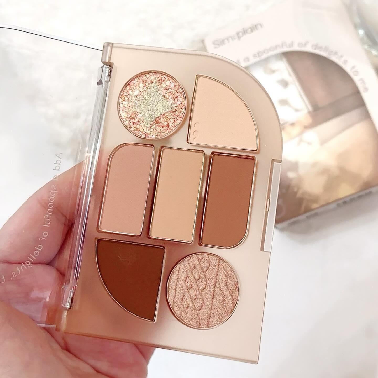 シンプレイン アイパレット 03 ニッティングコーラル/Sim;plain/アイシャドウパレットを使ったクチコミ（3枚目）